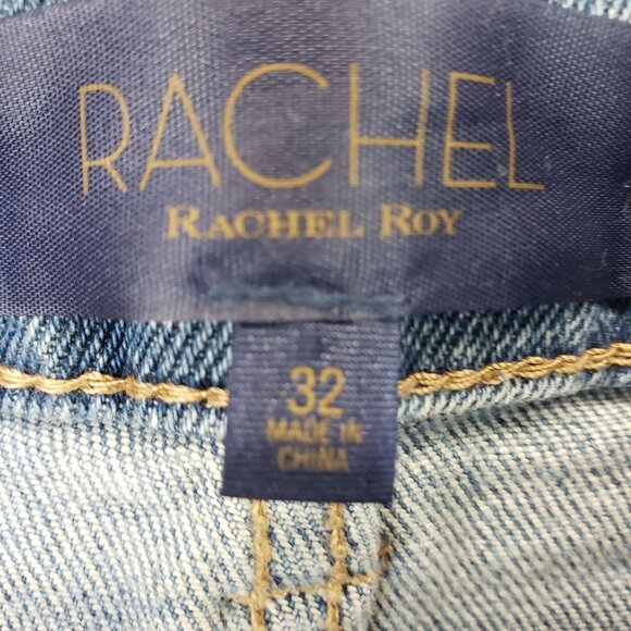 Rachel Roy High-Rise Wide-Leg Denim Jeans With Snap Button Side Closures Sz 32 - Picture 11 of 11